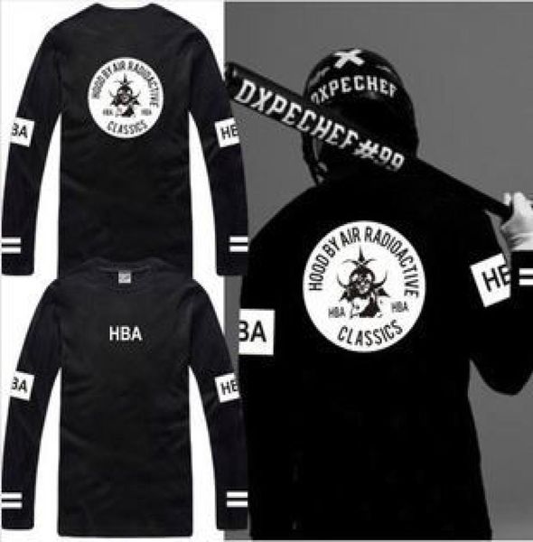 Cappuccio di maglietta nuova a maniche lunghe By Air Radioactive HBA Thirt HBA Classics Shirt 6 Color 100 Cotton1624348