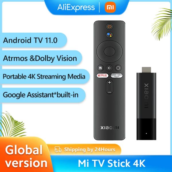 Box 2022 Xiaomi Mi TV Stick 4K Versione globale Streaming in 4K Google Assistant * Builtin Android TV 11 2 GB da 8 GB Processore Quadcore