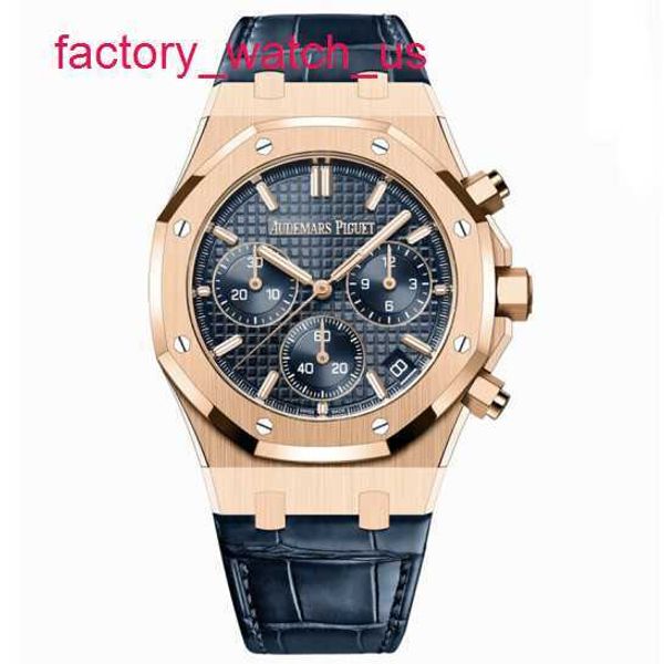 AP Mechanical Armbandwatch Mens Royal Oak Serie 26240OR ROSE GOLD GOLD Blue Plate Belt Casual Business Sports Rücken transparent automatische mechanische Uhr