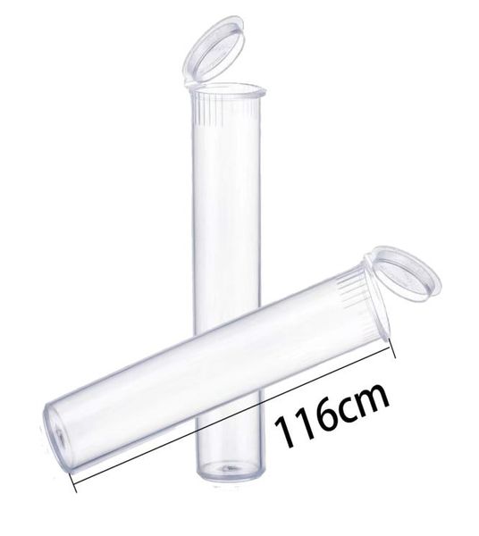 Bombolette resistenti ai bambini da 116 mm Trubs cono trasulucente tubo di vapori di vapori di preroll con cappucci vape di plastica pre -roll3057547