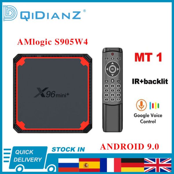 Caixa novo x96 mini plus amlogic s905w4 Smart TV Box Android 9,0 4K 2GB 16GB Dual WiFi Quad Core X96Mini + Multimedia Player
