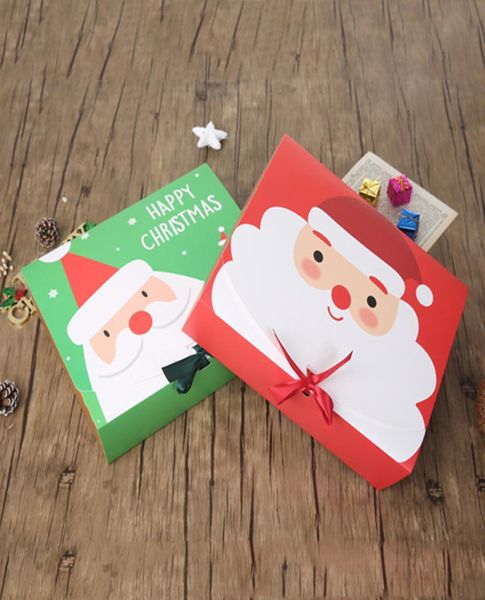 Casse regalo di carta di Natale Cartoon Babbo Natale Scatole di imballaggi regalo per feste di Natale Bag Borsa Kid Candy Box per feste di Natale 7419183