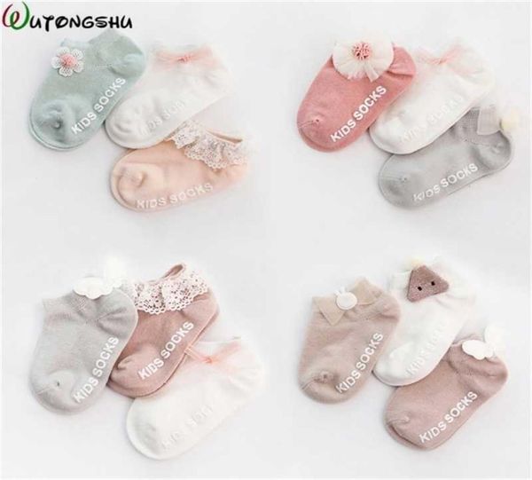 3PAIRS POTTO RAGAZZE GIURNI Summer Mash Kids Bow Princess Infant Socks Baby Boy Foot Sockes Y2010097935753