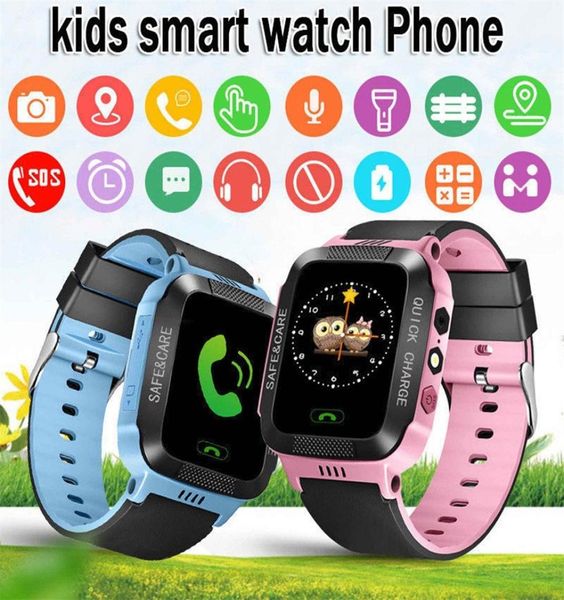 Kids Smart Watchs Telefome Telefome orologio Kid Watchohones Sim Card GPS Mp3 Player per Child Apple Android Watchphone Children5503985