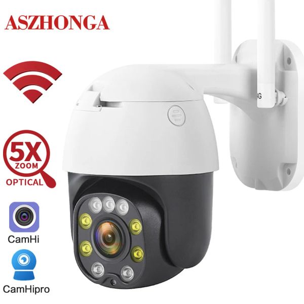 Kameras 5MP Wireless WiFi -Überwachungskamera 1080p HD 5x Optical Zoom PTZ Speed Dome IP -Kamera Outdoor Home Security CCTV Überwachung Kamera