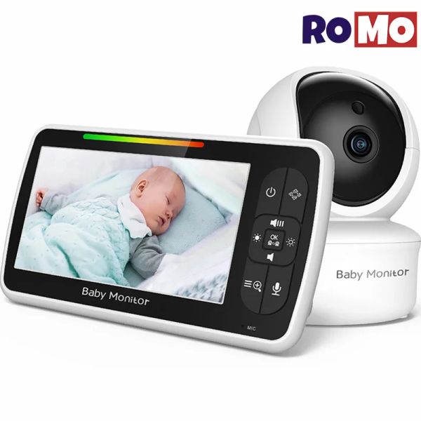 Мониторы 5 -дюймового высокопоставленного безопасности Baby Monitor Беспроводной камера по уходу за детьми.