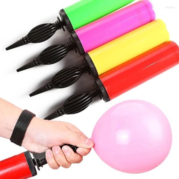 Украшение вечеринки 1pc Balloon Pump Portable Pultature Rand Hand Push Air Pumps для свадебных воздушных шаров для воздушных шаров принадлежности