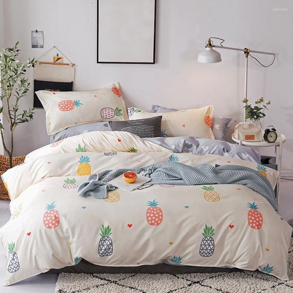 Set di biancheria da letto Evich Set di frutta stagionale set da 3 pezzi COPERT COPERCHIO DI COPERTURA DI ALTA QUALITÀ CHIEDE CHIEDE MULTI MULTIMENTI