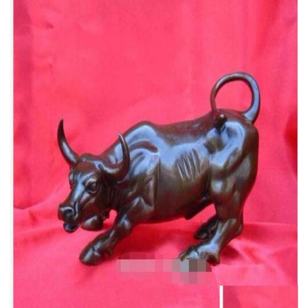 Искусство и ремесла Big Wall Street Bronze Fierce BL Ox Statu