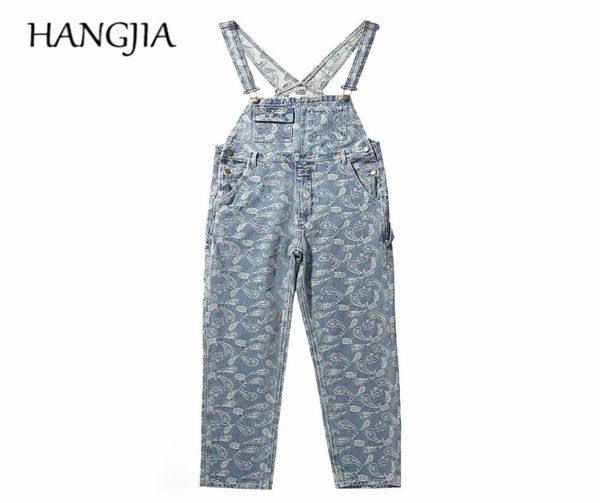 Surisley blu floreale blu angosciato da uomo salti di jeans cargo e pesci per bavaglini multipocchi facili da uomo casual papà jean2789049