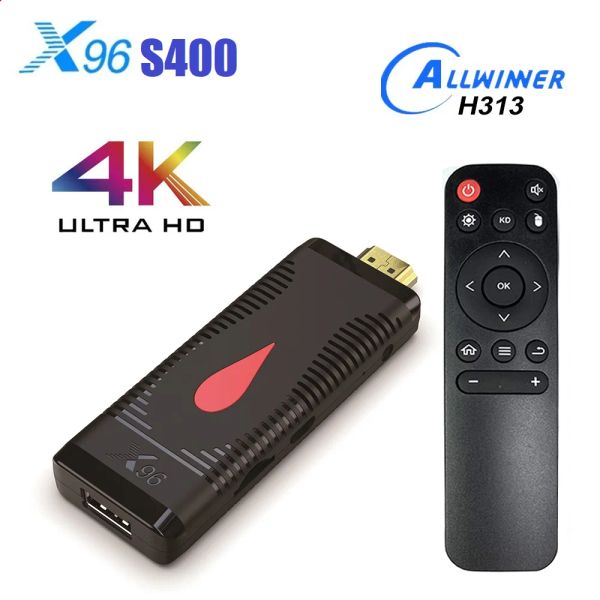 Box X96 S400 Smart TV Stick Allwinner H313 Quad Core 4K Media Player Android 10 TV Box 2.4G 5G Dual Wi -Fi 2GB 16GB Dongle Perciver
