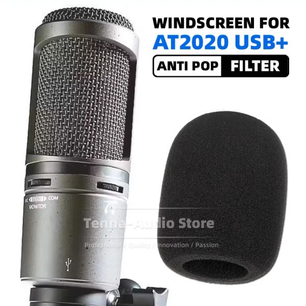 Accessoires für Audio Technica AT2020 USB + bei 2020 AT2020USB + Windschutzscheibe Pop -Filter -Schaumstoff -Mikrofonabdeckung Mikrofon Schwamm Windschutzscheibe