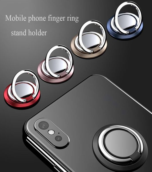 Universal 360 вращение Slim Phone Cring Holder Высококачественная металлическая поддержка телефона сотовой связи1192536