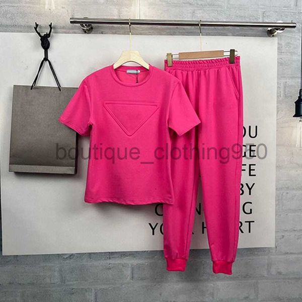 Designer-Tracksuiten für Frauen 2-teilige Outfits Frauenkleidung Grüne Kurzarm T-Shirts mit elastischer Taille lässige Joggingpants Plus Size-Track-Anzug Sportsets T9H01