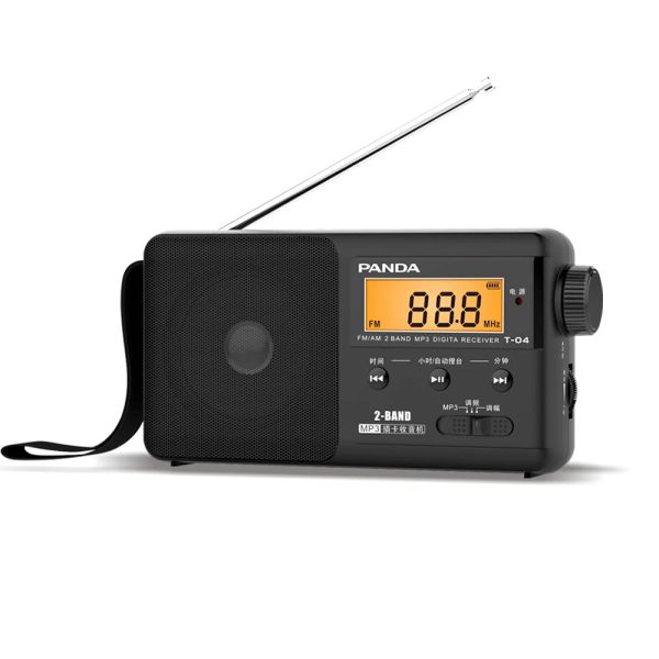 Radio Panda T04 Digital Display TF Card Fm Am Am Am Twoband Lithium Actule зарядка портативное радио