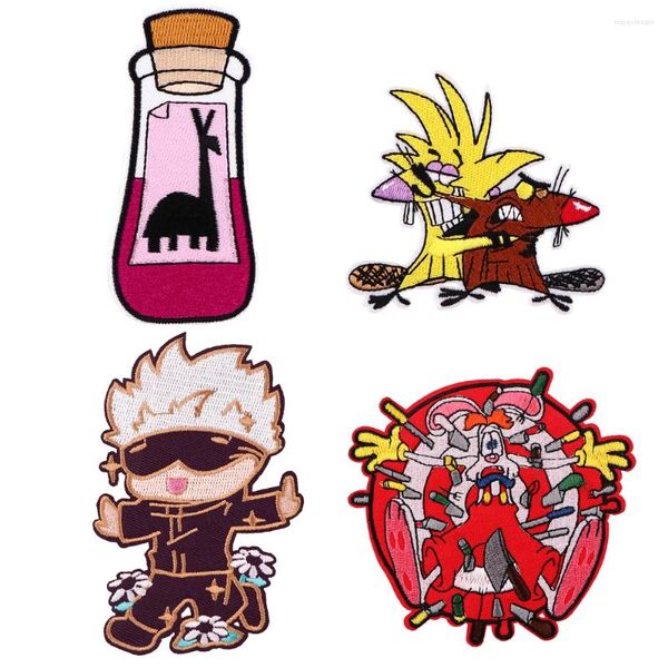 Spille simpatiche fumetti beaver ferro su patch di cucitura patch anime ricamato vestiti applique abbigliamento badge accessori