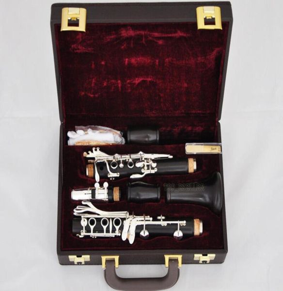 Africa profissional Black Ebony Wood Clarinet 18 Chave de níquel de prata com novo case6141985