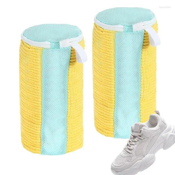 Waschbeutel Sneaker Waschmaschinenbag Schuh Wasch 2 PS atmungsable Chenille Reinigung für BHS -Socken