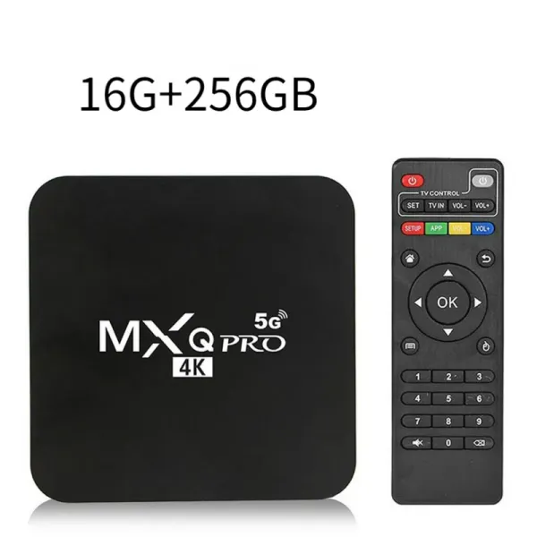 Box Smart TV Box Android 10.0 MXQ Pro 4K Allwinner H3 16+256G 3D 2.4G WiFi Google Play YouTube Media Play