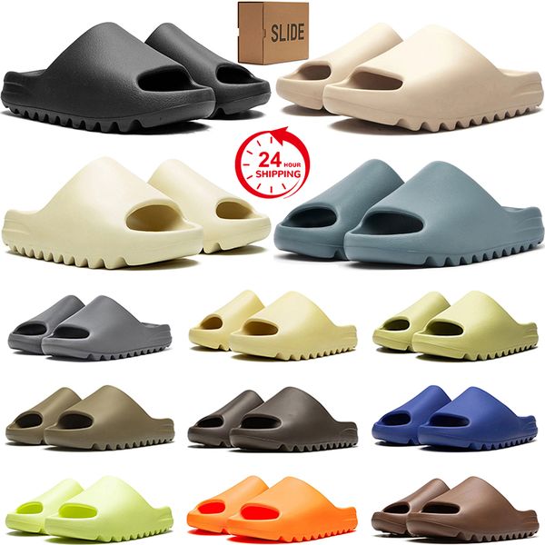 mit Box Designer Slipper Männer Frauen rutschen Onyx Knochen Wüste Sand reiner erd braun blau gelbgrün hermenschweiß sandalen sommer flip flop schuhschuhe