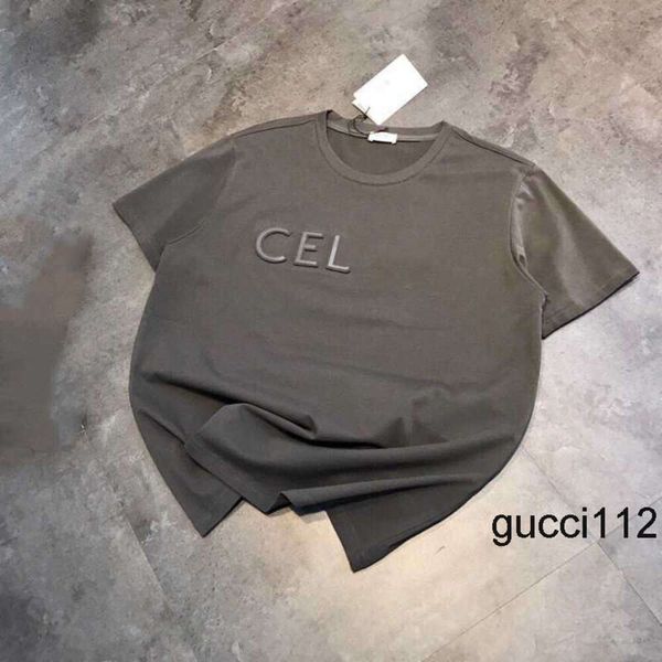 Summer Stampa Ces Womens Tshirt ARC manica de Steel Men Cel Shirt Casual NE Letter Celi Tops Short Celins Shirts Chaopai Celnes in rilievo Ceine T STAMPATO WOMENS TSH 3WTQ