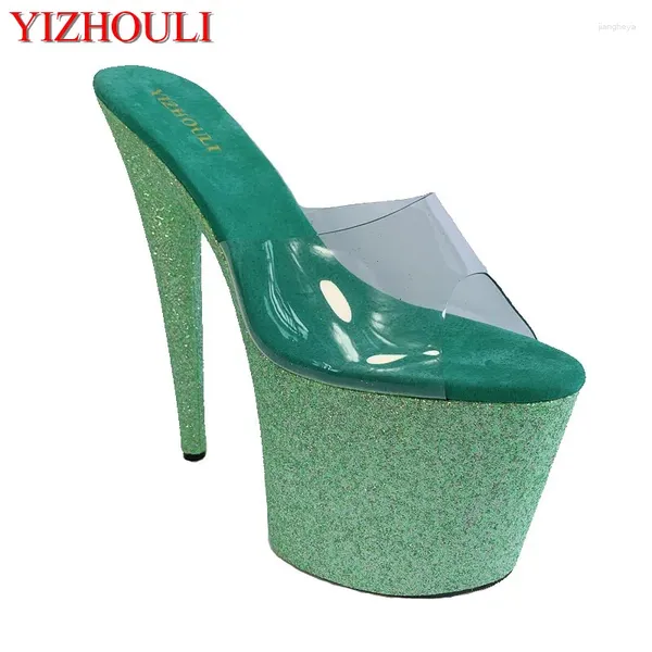 Tanzschuhe 8 Zoll können maßgeschneiderte Farbe sexy glänzende wasserdichte Plattformbeutel SEL Stiletto 20 cm Pole Model Bühne