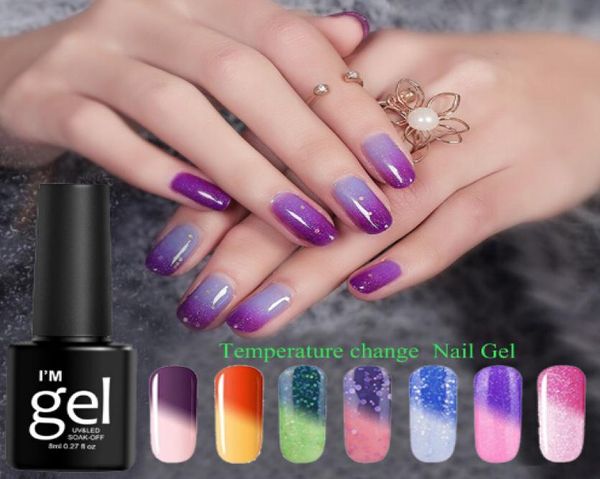 Gel Lack Luck Lucky Nail Art Temperatur Gelnagellack Nagellack langlebig aus Chamelon Polish Nails Gel UV Colors2165850