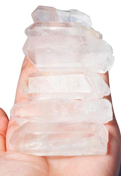 Tumbeelluwa 1LOT 10PC Quartzo natural de rocha Raw Rough Stone Cura Reiki Crystal Sticks Mineral Sameal 15quot29quot1171487