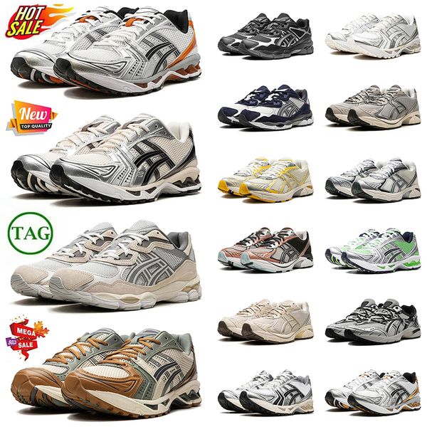 Asics' Gel Nyc Kayano 14 Gt 1130 2160 mens Tigers Running Shoes 【code ：L】White Clay Canyon Trainers Low Cream Black Metallic Plum Sports Sneakers Runners