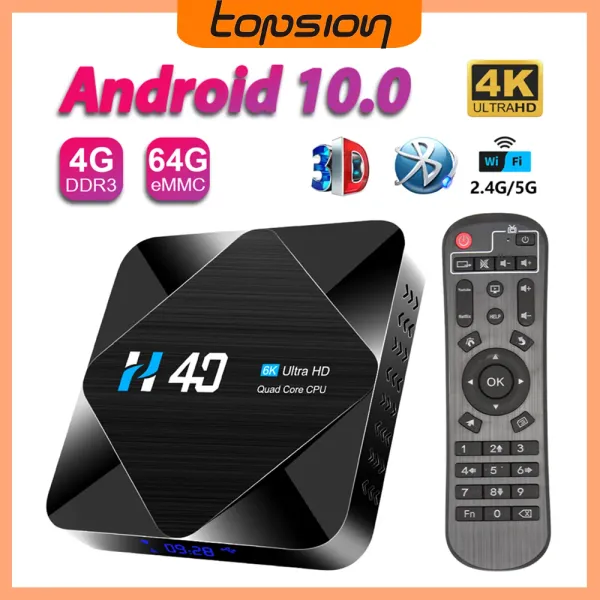 Kutu Android TV Kutusu 10 2.4G 5.8G Bluetooth Medya WiFi H616 Player 6K 3D Video 4GB 32GB 64GB YouTube Akıllı TV Kutusu Android
