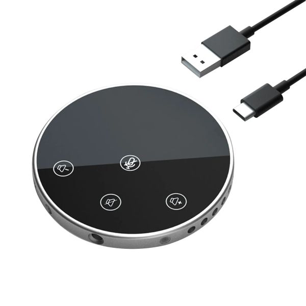 Microfones com ruído de gravação de luz indicador cancelamento de descendência USB Speakerphone de transmissão de voz de 360 graus de 360 graus