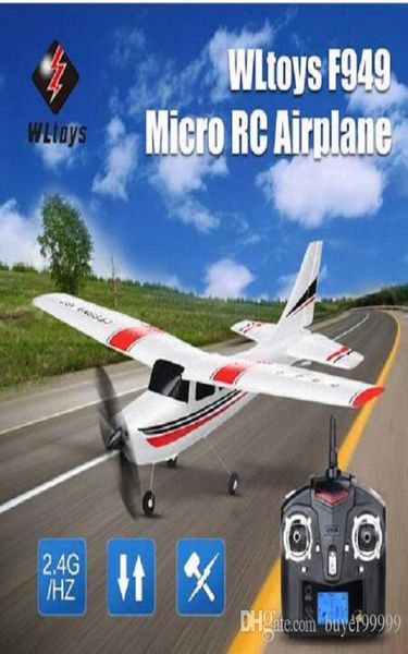 WLTOYS F949 RC Uçaklar 3CH 24GHz Mikro RC Model Uçak RTF Sol El Throllte Modu 2 RC Uçak Modeli Çocuklar için Oyuncaklar1476195