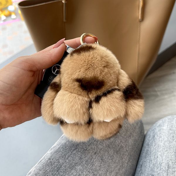 Simpatico portachiavi di peluche di coniglio Accessori per auto che motoscaioli per la borsa