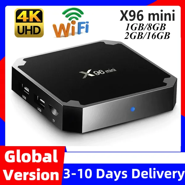Caixa X96 Mini X96mini Smart TV Box Android 7.1 2GB/16GB TVBox x 96 mini amlogic S905W H.265 4K 2,4 GHz WiFi Zestaw Odtwarzacza multimedi