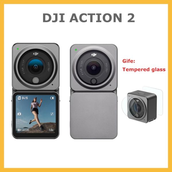 Câmeras DJI Ação 2 Criação dupla combo portátil 4K 120FPS Super Wide FOV Horizonsteady 10m Câmera à prova d'água Novo em estoque