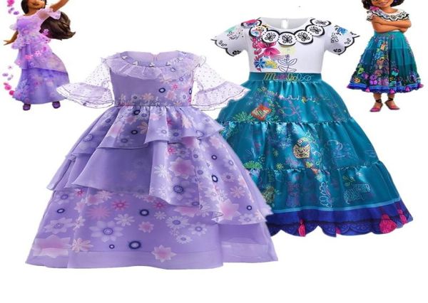 Mädchenkleider Mädchen039s Prinzessin Kostüm Kinder Canival Kleidung Kinder Halloween Cosplay Mirabel Girls Party Dress up Dearmisse W8043647