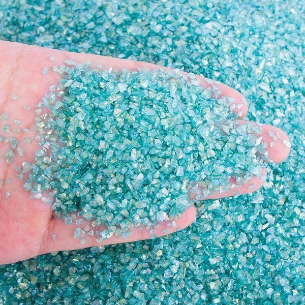 Decorações 450g/bolsa atacado transparente glitter forma irregular vidro de vidro de cascalho multicolor para decoração de arte de unhas 3D DIY/recheio de molde de resina