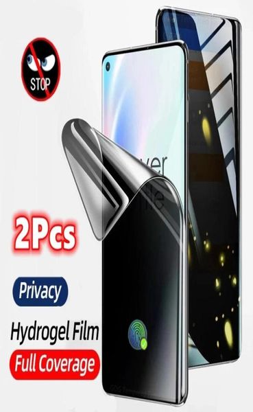 12pc Film di idrogel Anti Spy per Samsung S21 S20 S22 Nota 20 Ultra Note10 9 S10 Plus FE S9 S8 Privacy Screen Protector302576