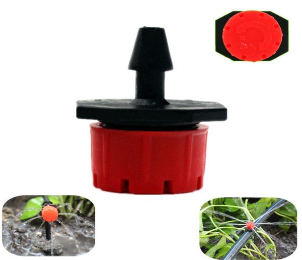 500pcs 8haus rot einstellbare Fluss Tropfer Mikrodüse Tropfer Emitter Tropfbewässerung Sprinklerdüse Gartenwässerung y5944269