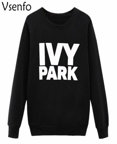 Vsenfo Beyonce fãs capuzes femininos letra de moletom impressão Ivy Park Sweatshirts Woman Casual Tops Sudadera Mujer LJ2011031568421