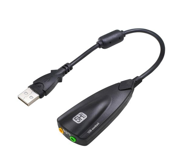 USB Sound Card Virtual 7.1 externe USB O -Adapter USB an Jack 3,5mm Micphone Micphone Soundkarte für Laptop Notebook New4687913