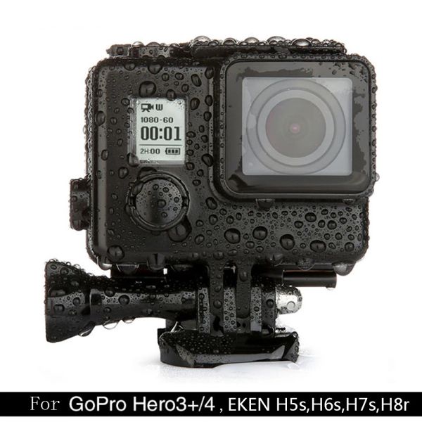 Telecamere più recente Black Diamond 45m Custodia impermeabile per immersioni per GoPro Hero 4/3+ Eken H5S H6S H7S H8R H3R Camera per accessori universali