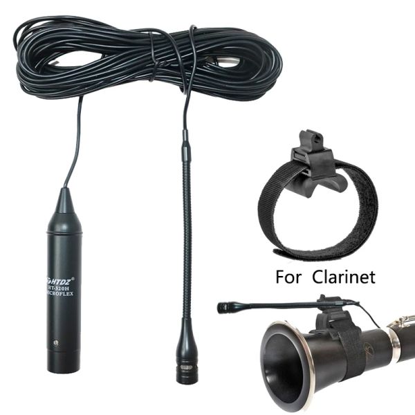 Sistema di microfono a condensatore professionale degli occhiali per strumento musicale acustico per sassofono violino violino violoncello clarinetto