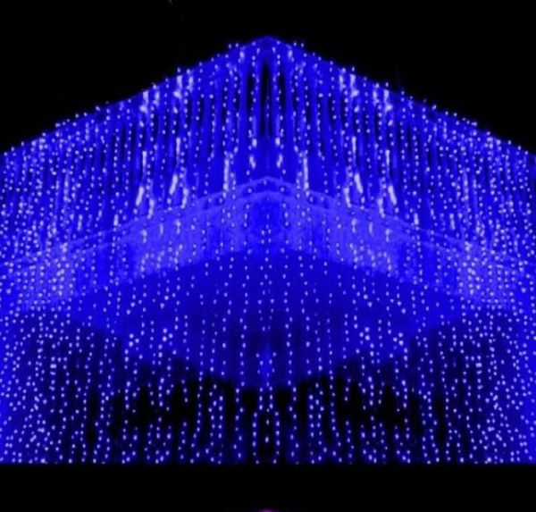 10x15m metre evleme 488led perde ışıkları tatil ledleri Noel bahçe dekorasyon partisi flaş perde perde ipi ışık 6250620