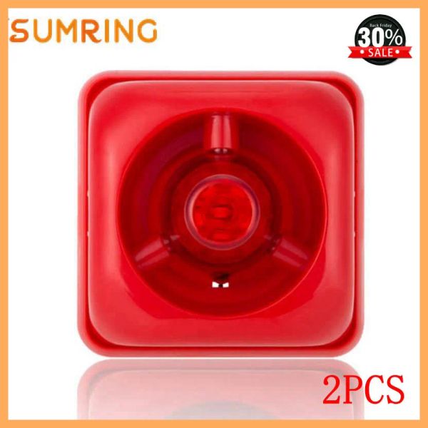 Siren sirena alarmes 12v com fio estroboscópio 24V aviso de aviso de luz flash sirene lâmpada de alarmes de alarmes para segurança de alarmes