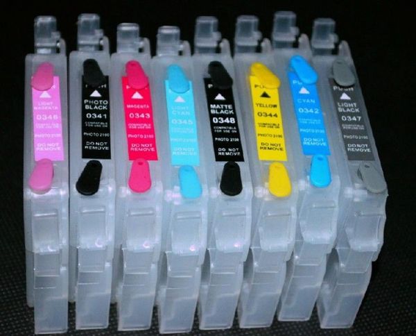 4 Setslot DIY CARTRIGE DE TINTA DE REFILIZAÇÃO vazio para EPSON PO 210022200 PRESSTRO4779842