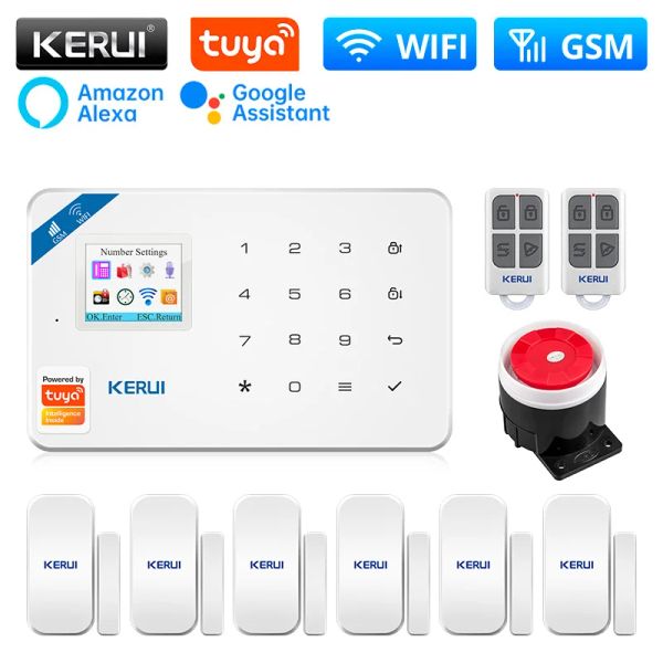 KITS KERUI W181 SISTEMA DI ALLARME WiFi GSM ALLIAMENTE Smart Home Kit tuya Support Smart Sensor Sensor Sensor Retector Sensore IP Camera