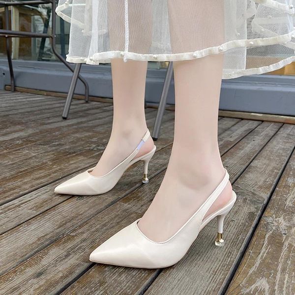 Sandalet Kadın Yaz Yüksek Topuklu Elbise Ayakkabı Moda 2024 Seksi Terlik Yürüyen Flip Flops Parti Pompaları Femme Zapatos Slaytlar