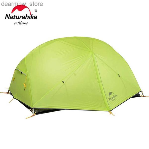 Tendas e abrigos da tenda mongarcada da natureza 2 pessoas de viagem ultraleve de viagem dupla tenda de tenda à prova d'água de barraca de barraca ao ar livre de camping ao ar livre L48