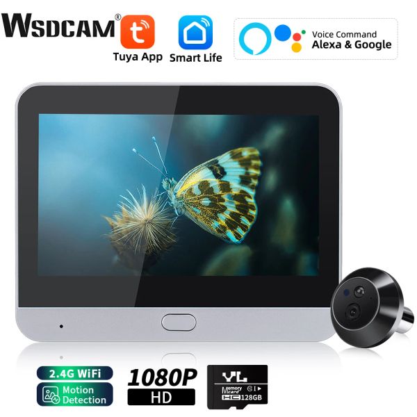 Campanelli WSDCAM 4.3in LCD LCD Video WiFi Motion Motion Retection Smart Peofolo Camera 120 ° largo angolo di larghezza Digital Speeder Night Vision